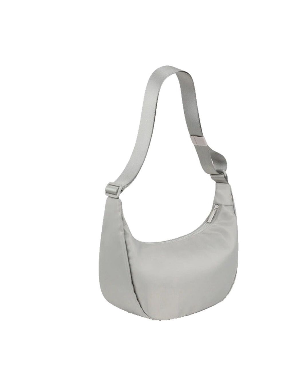 Flablou London Luna Crescent Crossbody Bag silver new